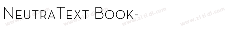 NeutraText Book字体转换